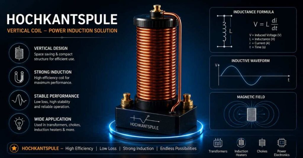 "Hochkantspule flat wire coil for high efficiency compact design"