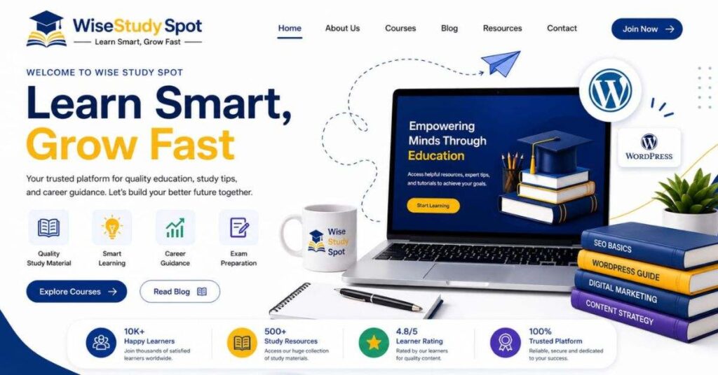 WordPress Wisestudyspot com complete guide for SEO tutorials and blogging success
