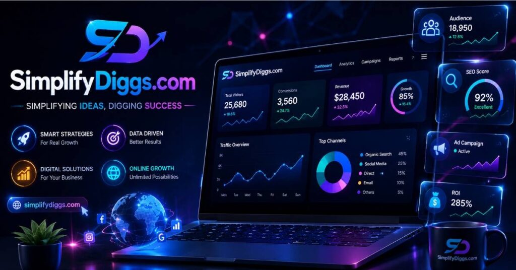SimplifyDiggs.com educational website with modern learning resources