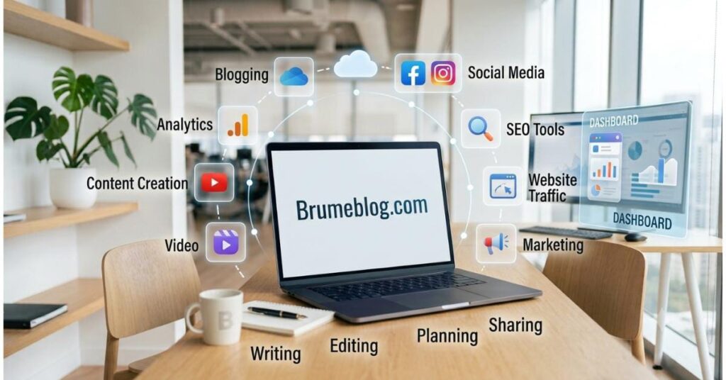 Brumeblog.com modern blog platform featuring guides, trends and insights